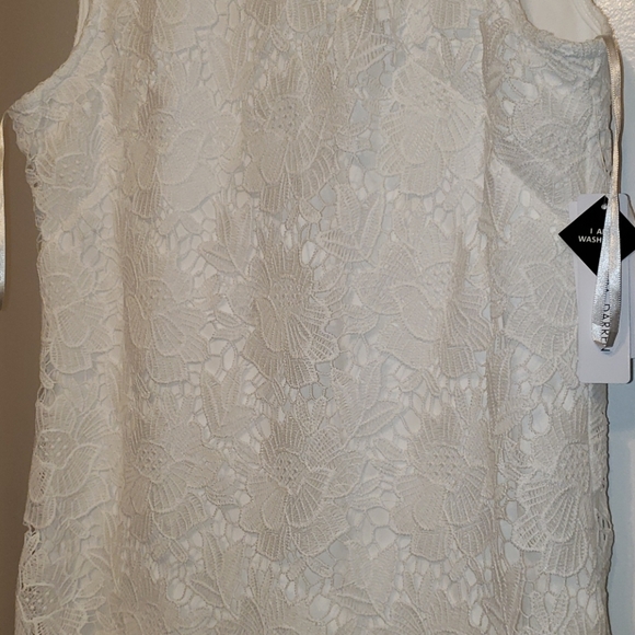 Sandra Darren 10 white lace dress ruffle NWT - Picture 2 of 5